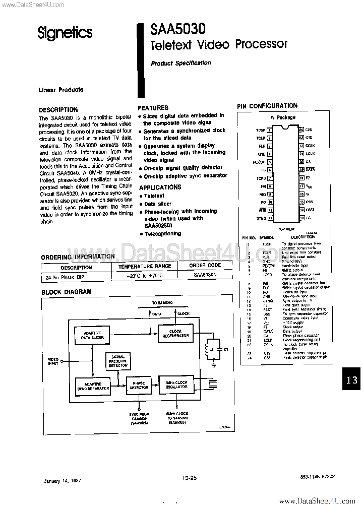 SAA5030_3108050.PDF Datasheet