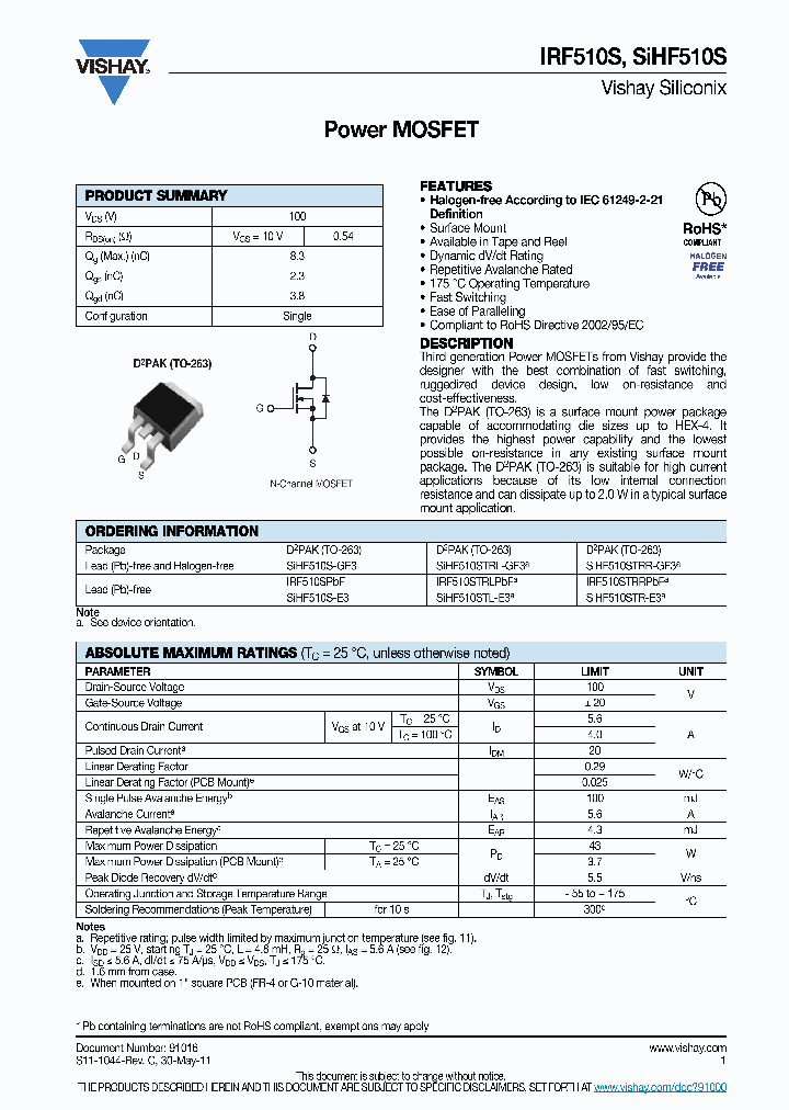 IRF510S_3108168.PDF Datasheet