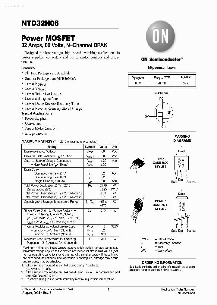 NTD32N06_3110545.PDF Datasheet