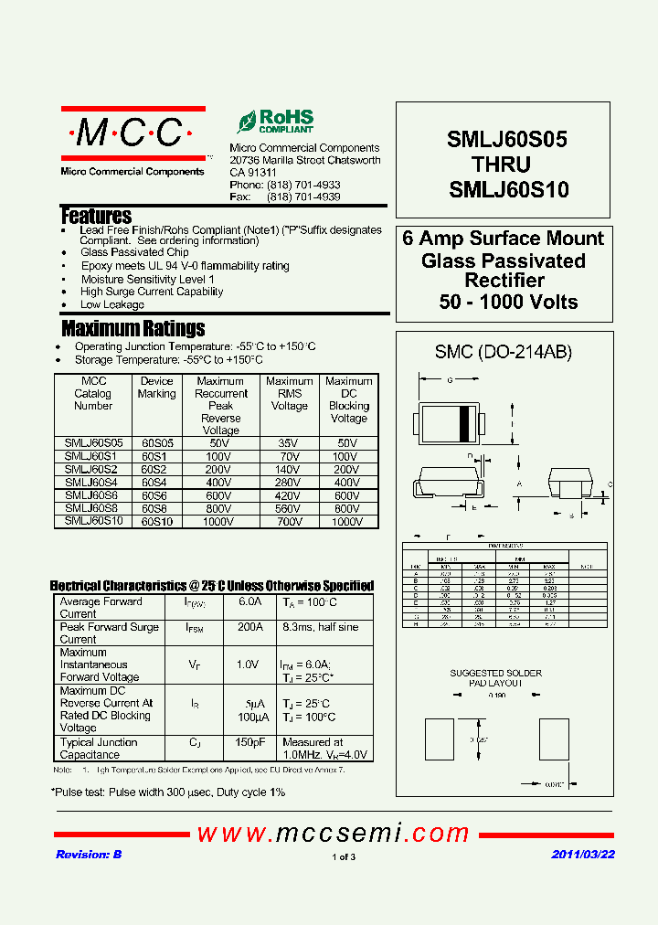 SMLJ60S05_3111081.PDF Datasheet