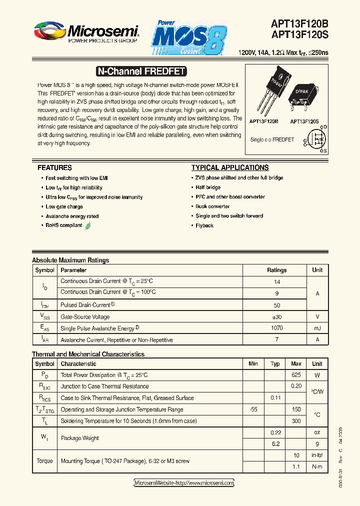 APT13F120B09_3112800.PDF Datasheet