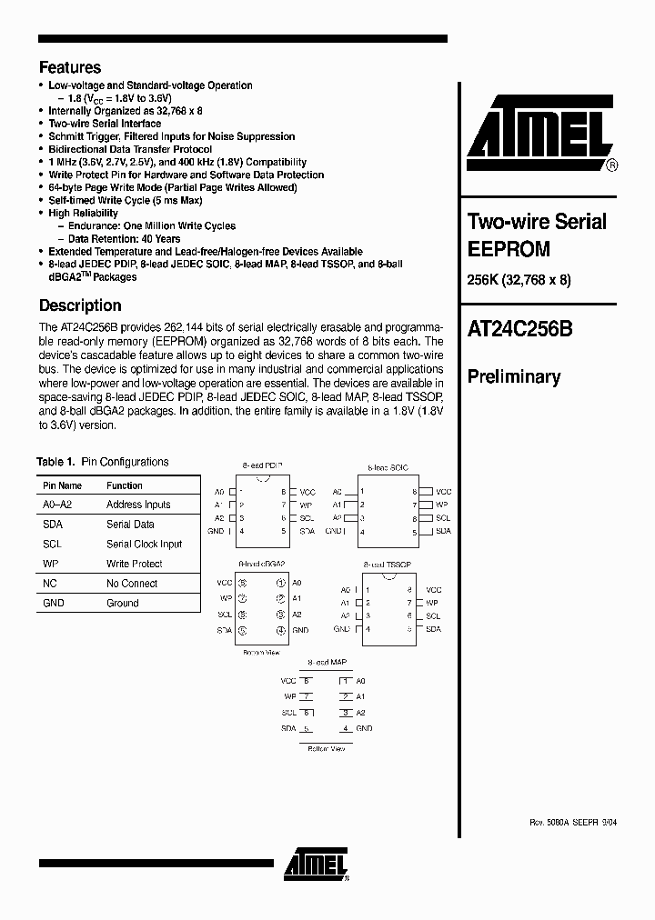 AT24C256B_3116165.PDF Datasheet