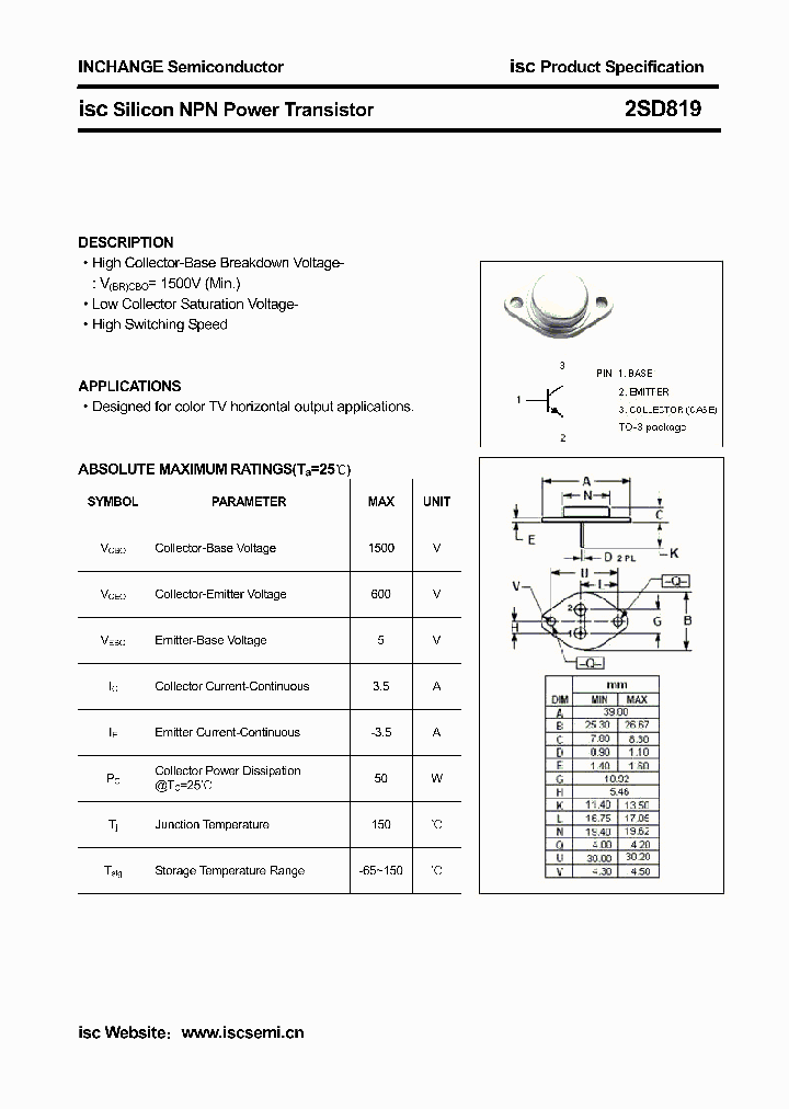2SD819_3116467.PDF Datasheet