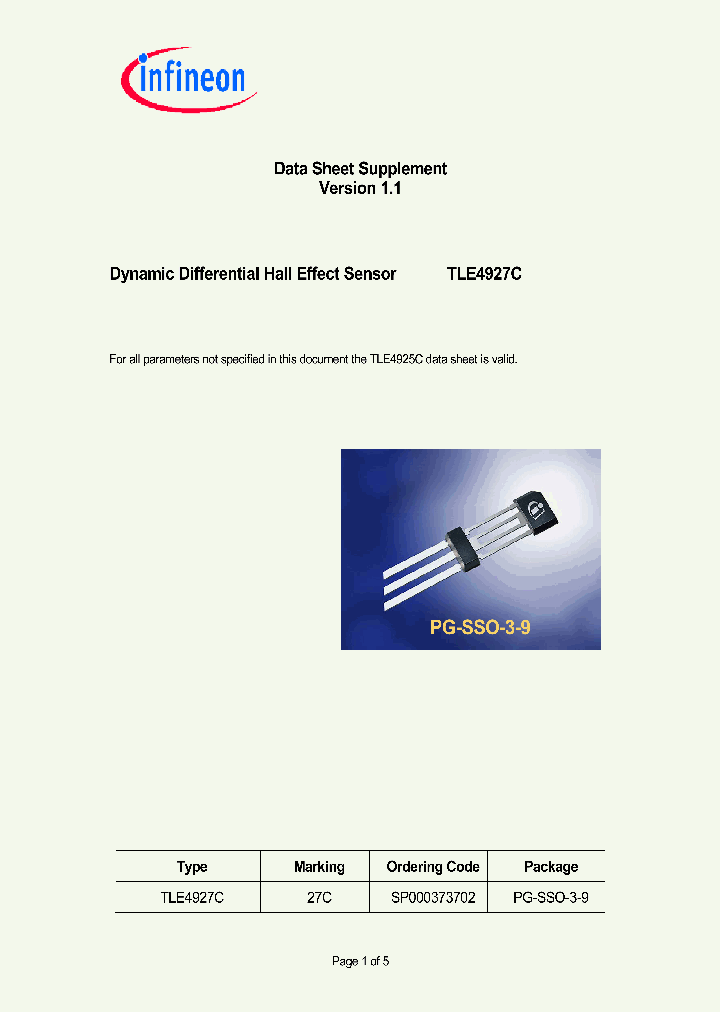 TLE4927C_3116945.PDF Datasheet