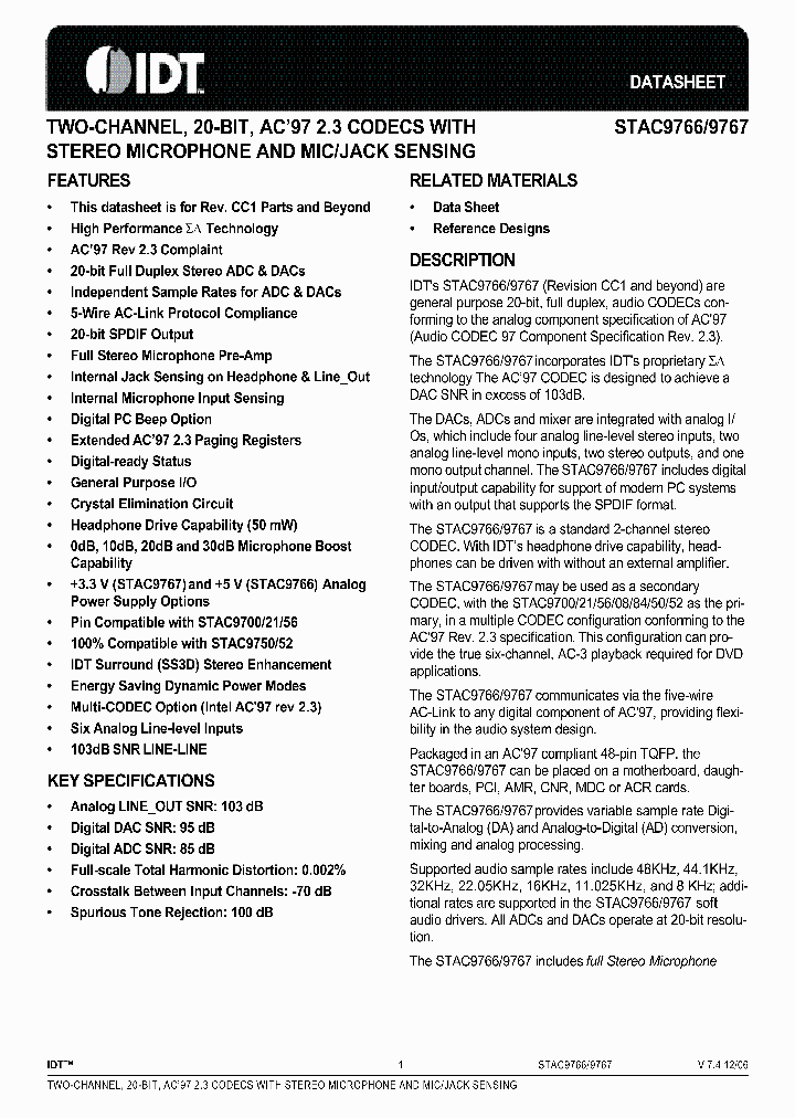 STAC9767_3119977.PDF Datasheet