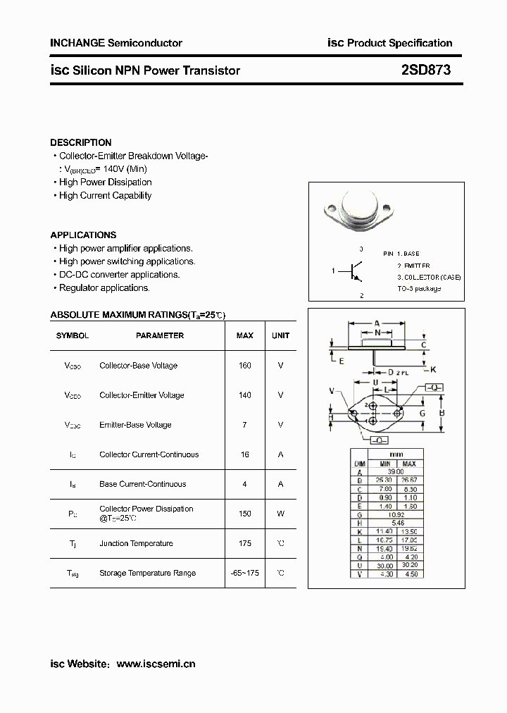 2SD873_3120110.PDF Datasheet