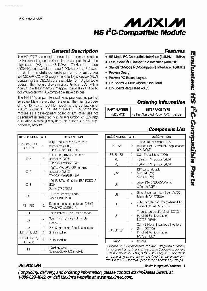 HSI2CMOD_3125607.PDF Datasheet