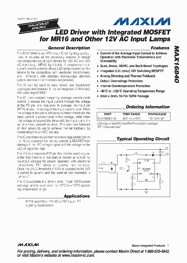 MAX16840_3126819.PDF Datasheet