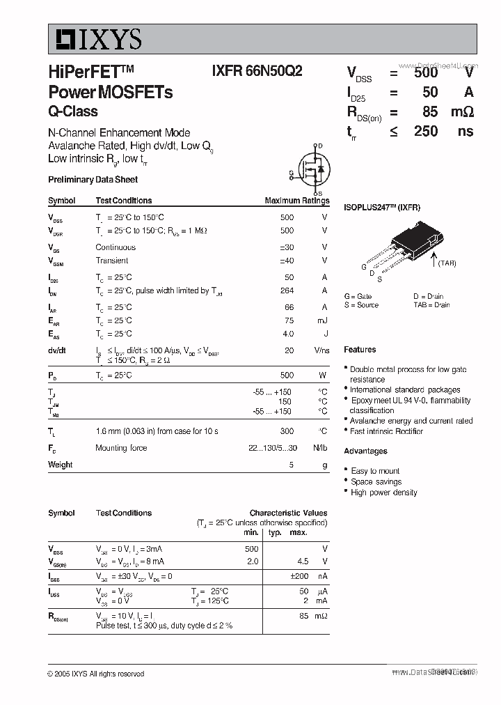 IXFR66N50Q2_3128954.PDF Datasheet