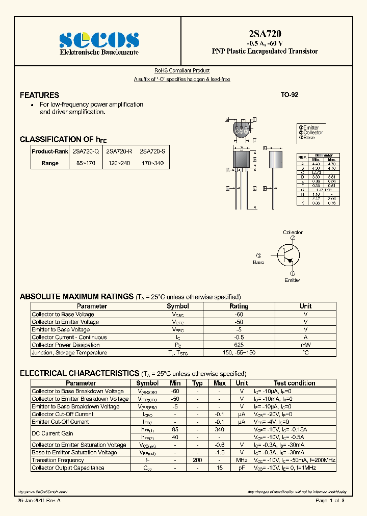 2SA720_3130443.PDF Datasheet