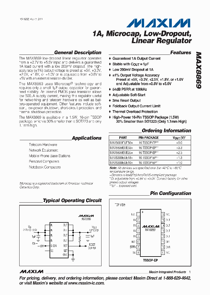 MAX8869EUE10_3130751.PDF Datasheet