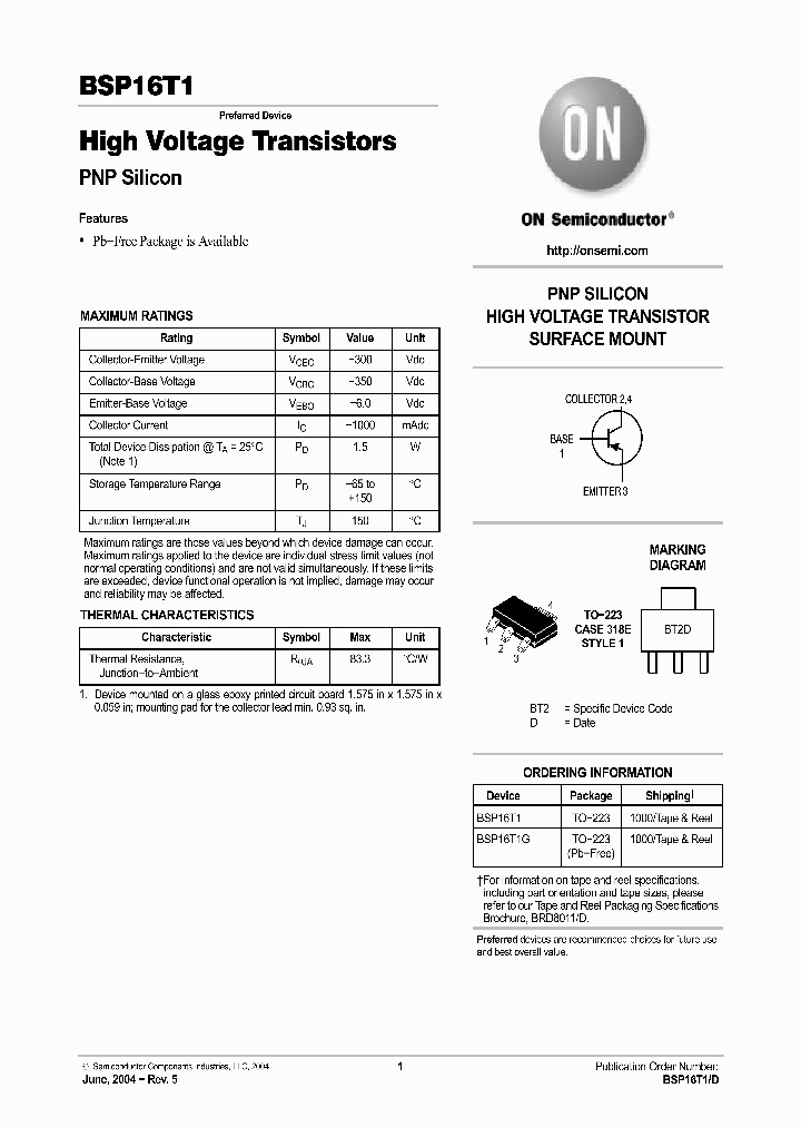 BSP16_3137616.PDF Datasheet