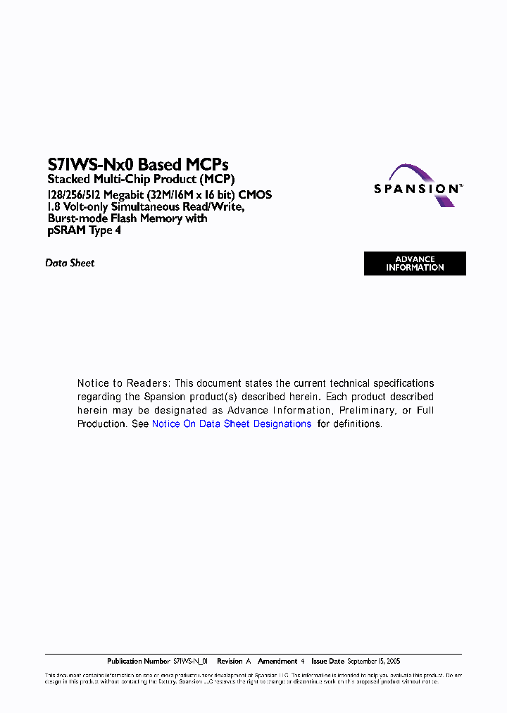 S71WS512ND0BAWE63_3144957.PDF Datasheet