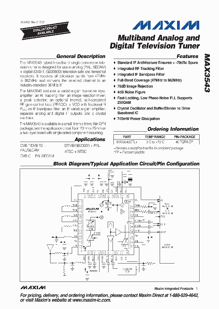 MAX3543CTL_3150365.PDF Datasheet