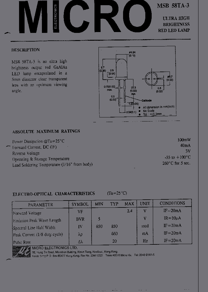 MSB58TA-3_3152083.PDF Datasheet