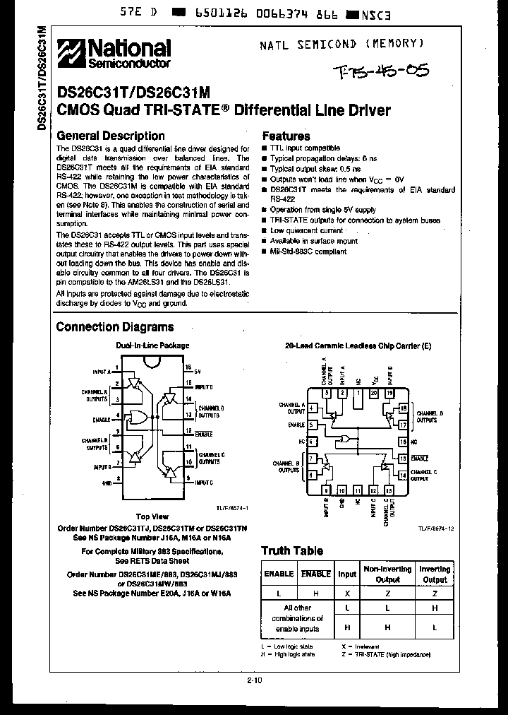 DS26C31CN_3159191.PDF Datasheet
