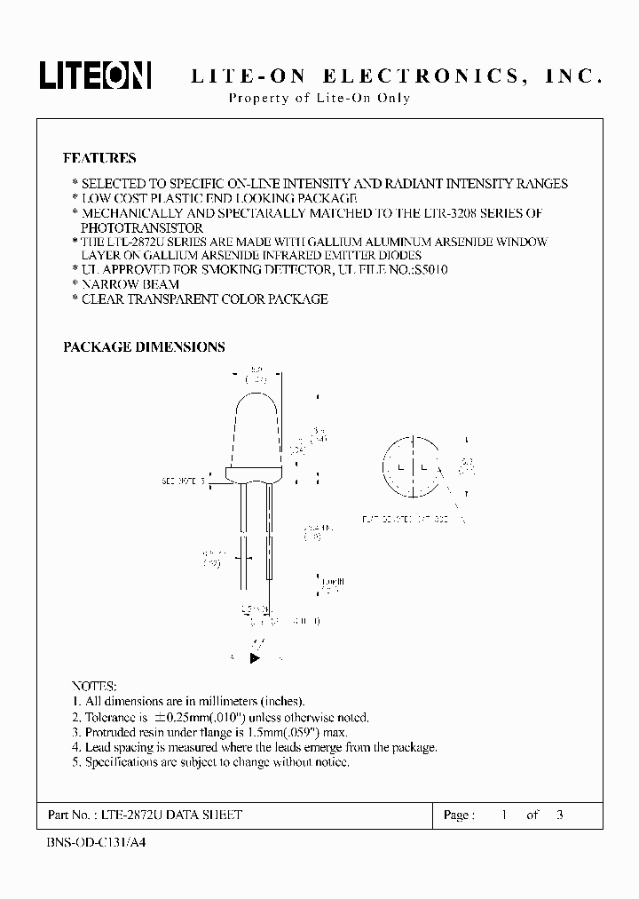 LTE-2872U_3161632.PDF Datasheet