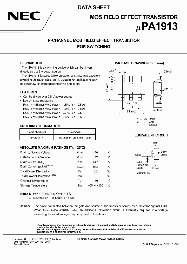 UPA1913TE-T2_3162017.PDF Datasheet