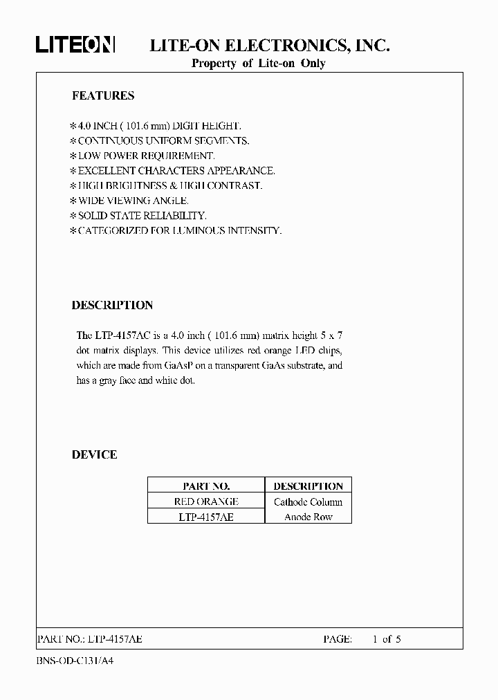 LTP-4157AE_3174062.PDF Datasheet