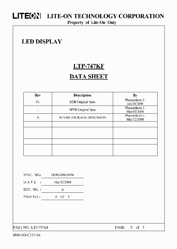 LTP-747KF_3174569.PDF Datasheet