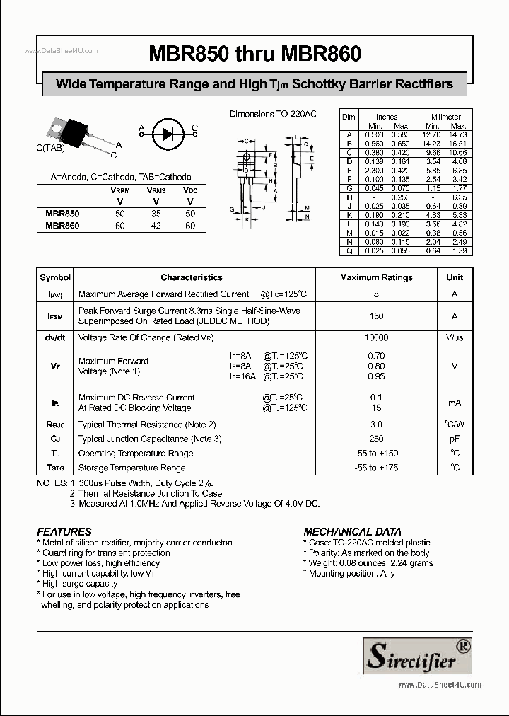 MBR850_3174995.PDF Datasheet