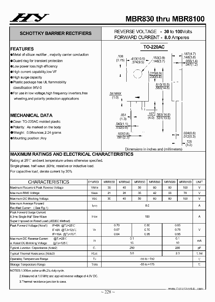 MBR850_3174996.PDF Datasheet