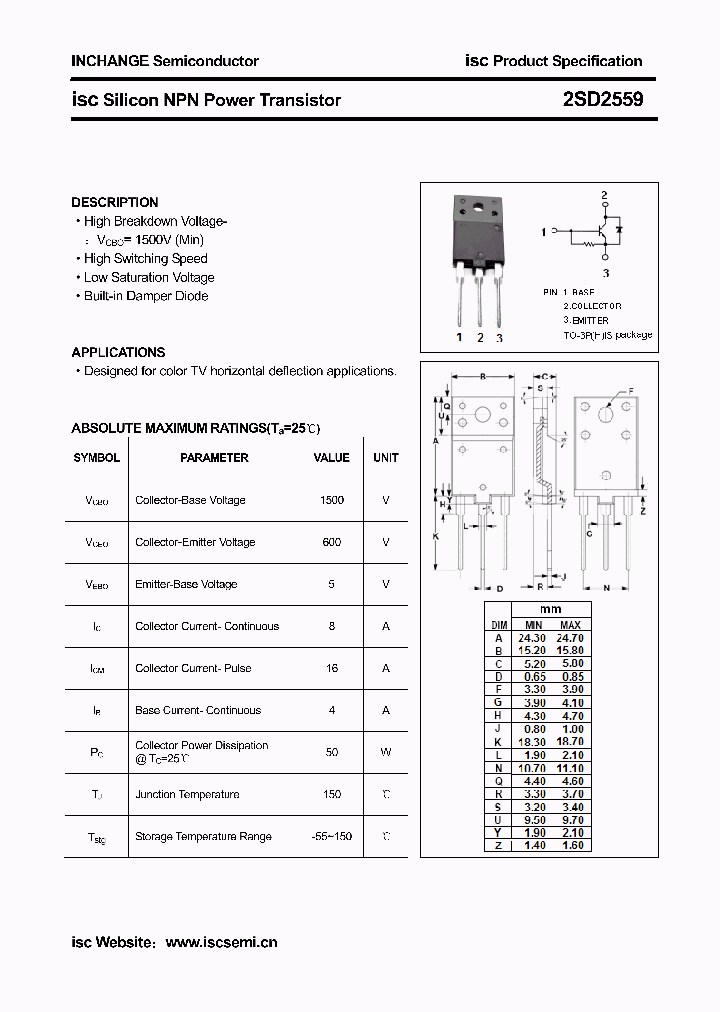 2SD2559_3185152.PDF Datasheet