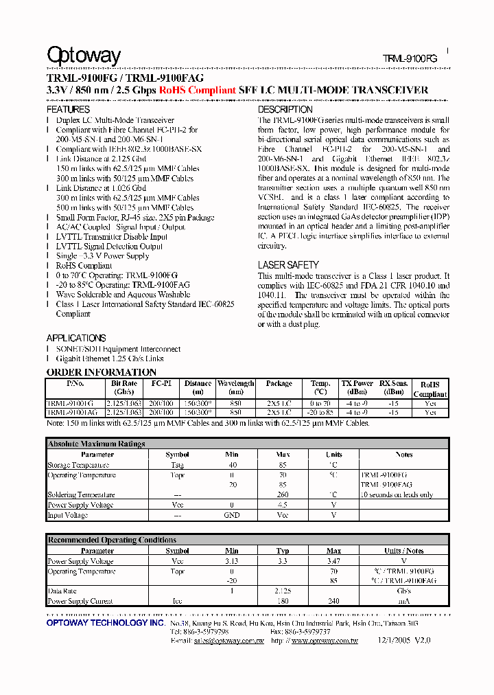 TRML-9100FG_3184560.PDF Datasheet