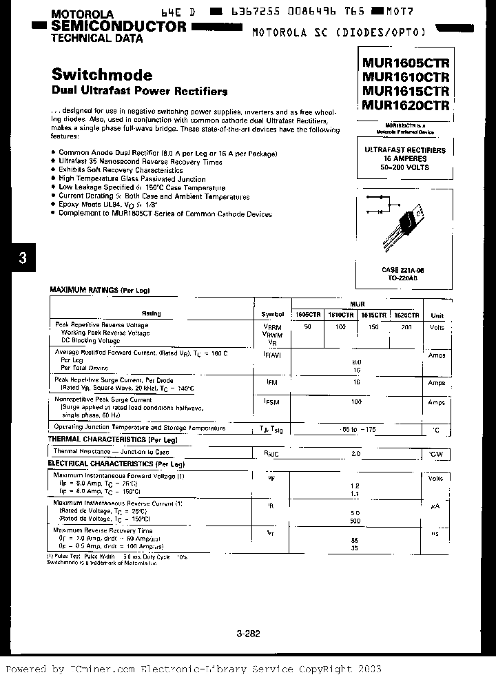 MUR1615CTR_3186503.PDF Datasheet