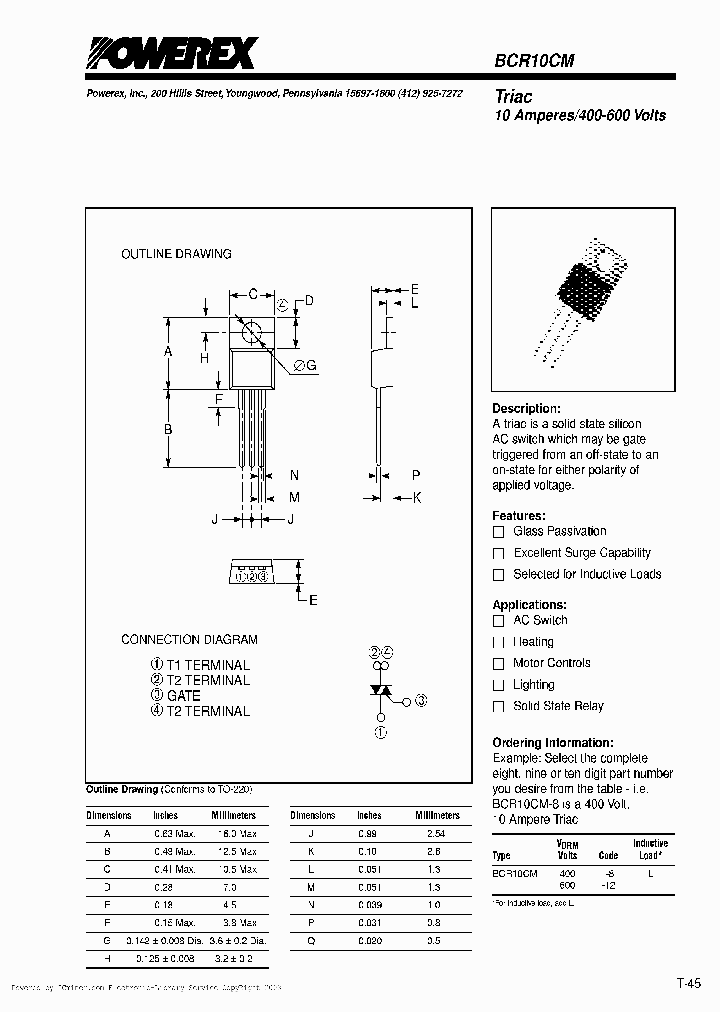 BCR10CM12_3187708.PDF Datasheet