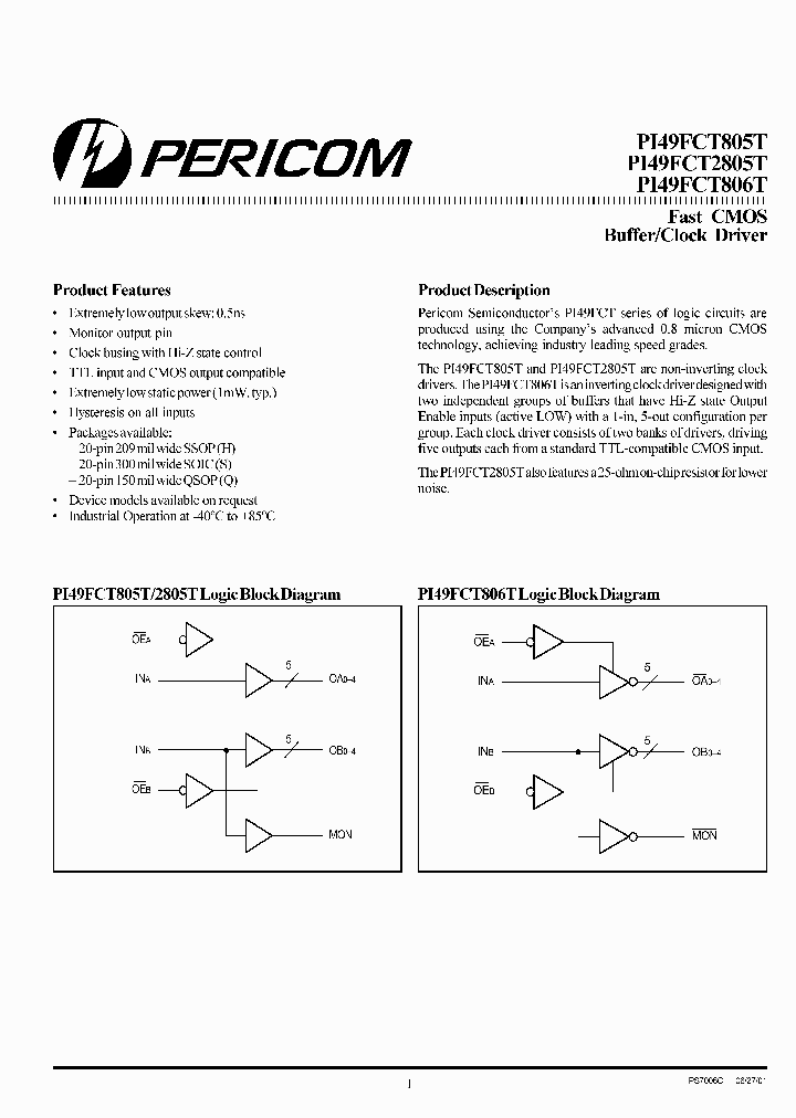 PI49FCT2805TSC_3189707.PDF Datasheet