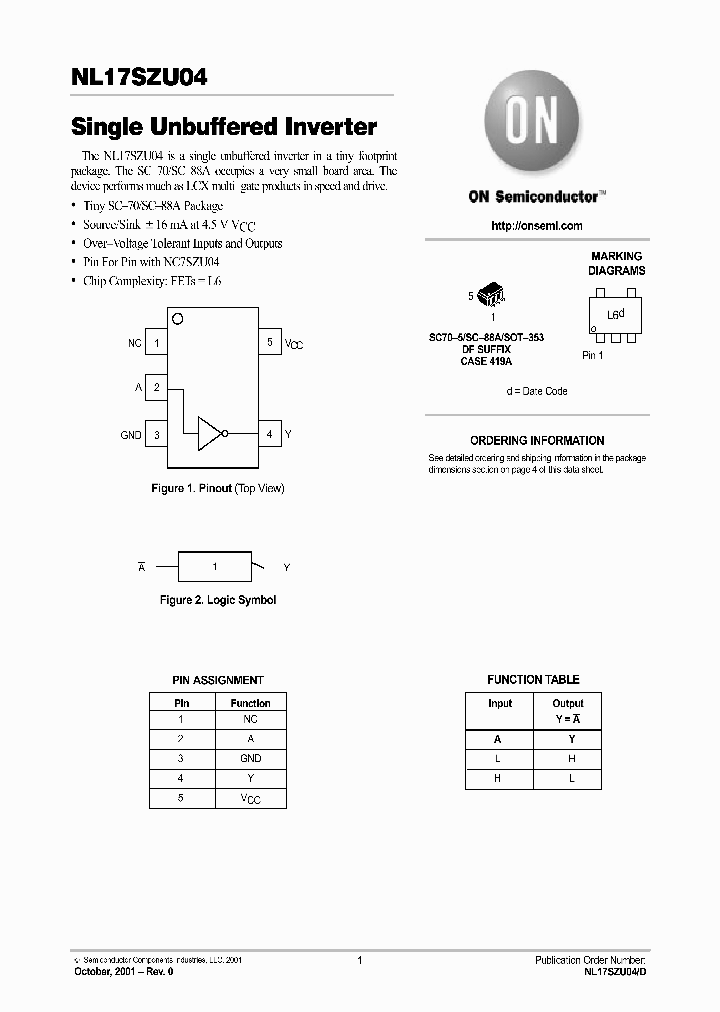 NL17SZU04DFT2_3191742.PDF Datasheet