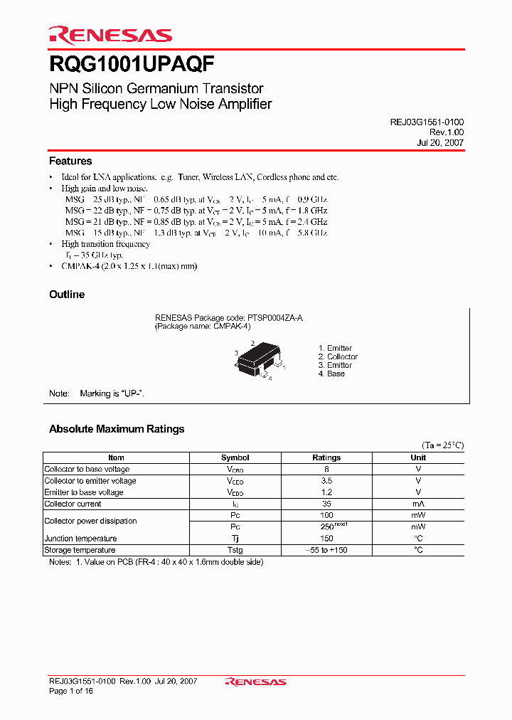 RQG1001UP-TL-E_3193104.PDF Datasheet