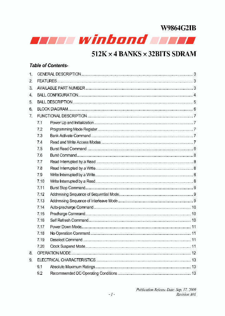 W9864G2IB_3195177.PDF Datasheet