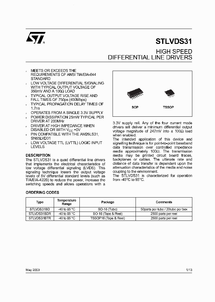 STLVDS31_3200099.PDF Datasheet