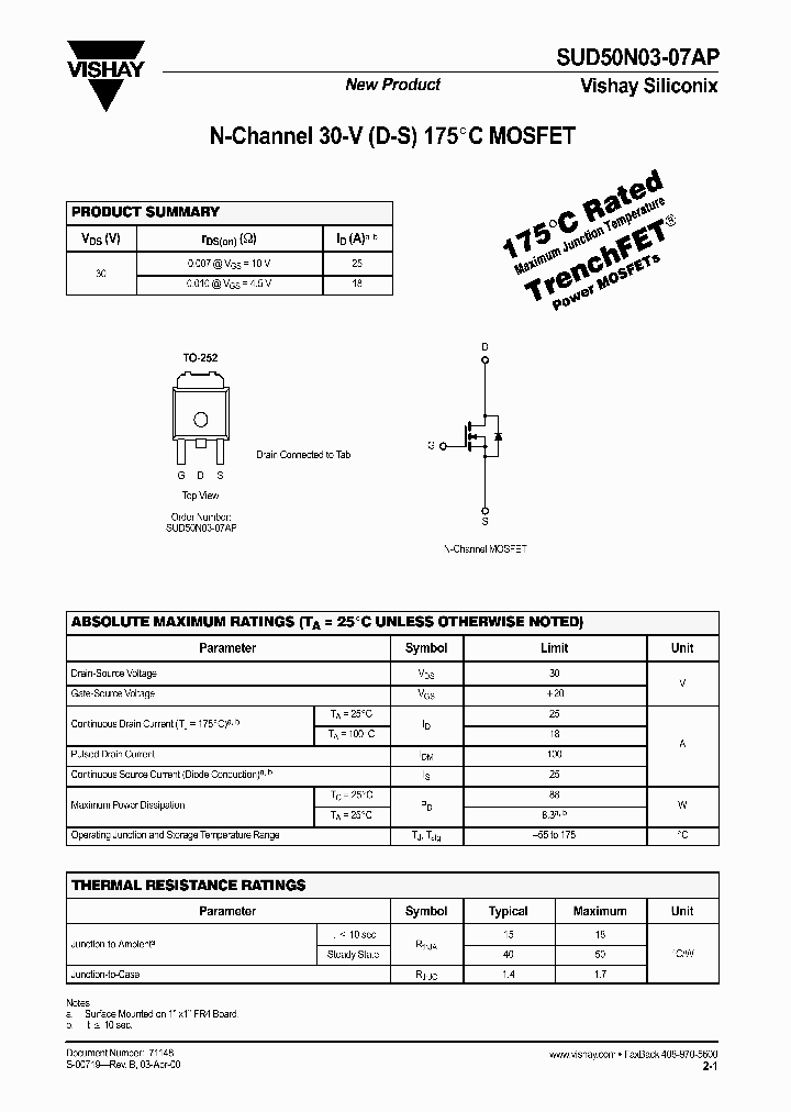 SUD50N03-07AP_3206521.PDF Datasheet