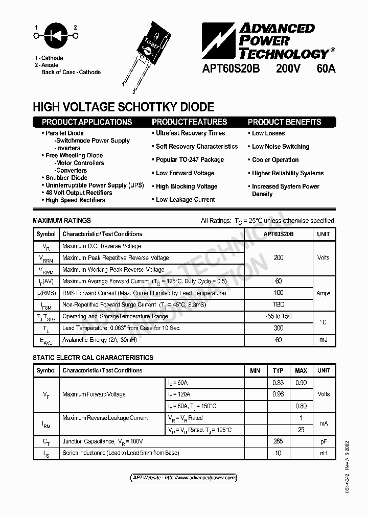 APT60S20B_3207876.PDF Datasheet