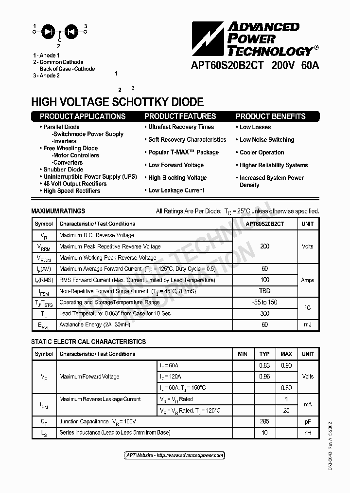 APT60S20B2CT_3207877.PDF Datasheet