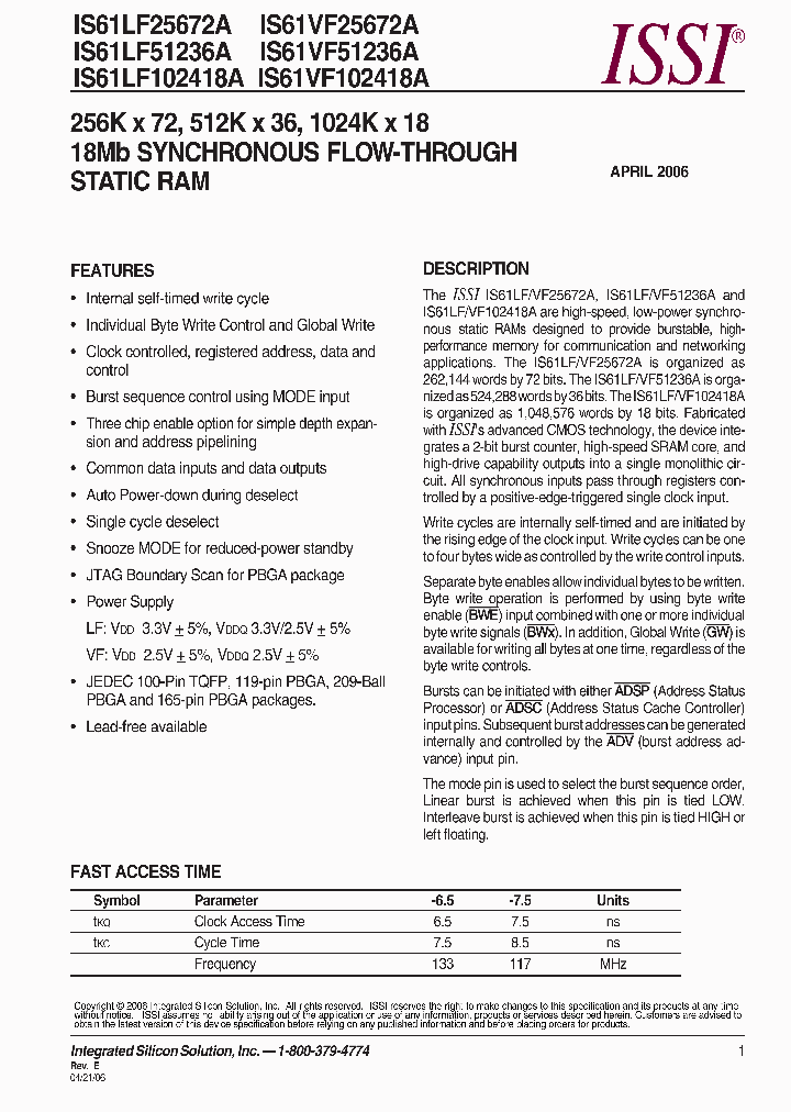 IS61VF51236A-75B3_3210899.PDF Datasheet