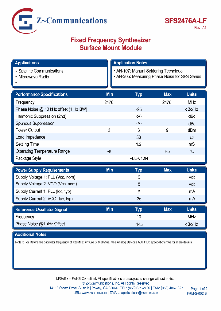 SFS2476A-LF11_3211681.PDF Datasheet