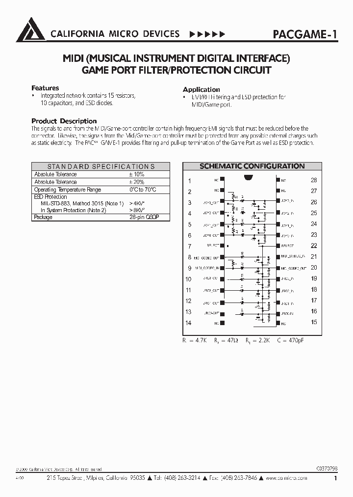 PACGAME-1QR_3216996.PDF Datasheet