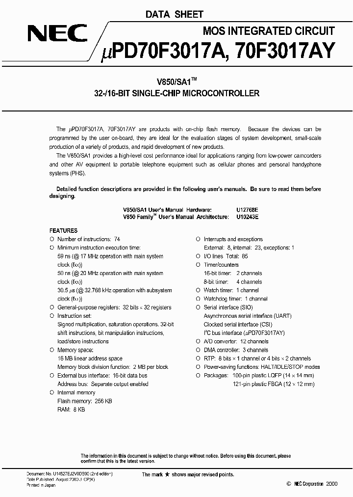 UPD70F3017AGC-8EU_3220663.PDF Datasheet