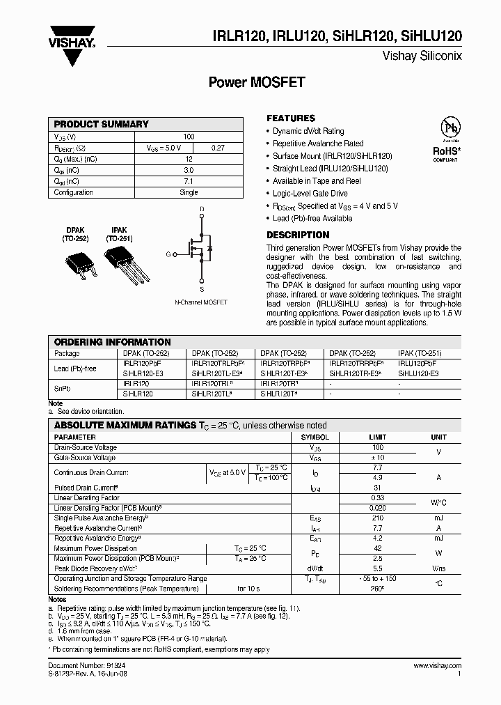 SIHLR120-E3_3226012.PDF Datasheet