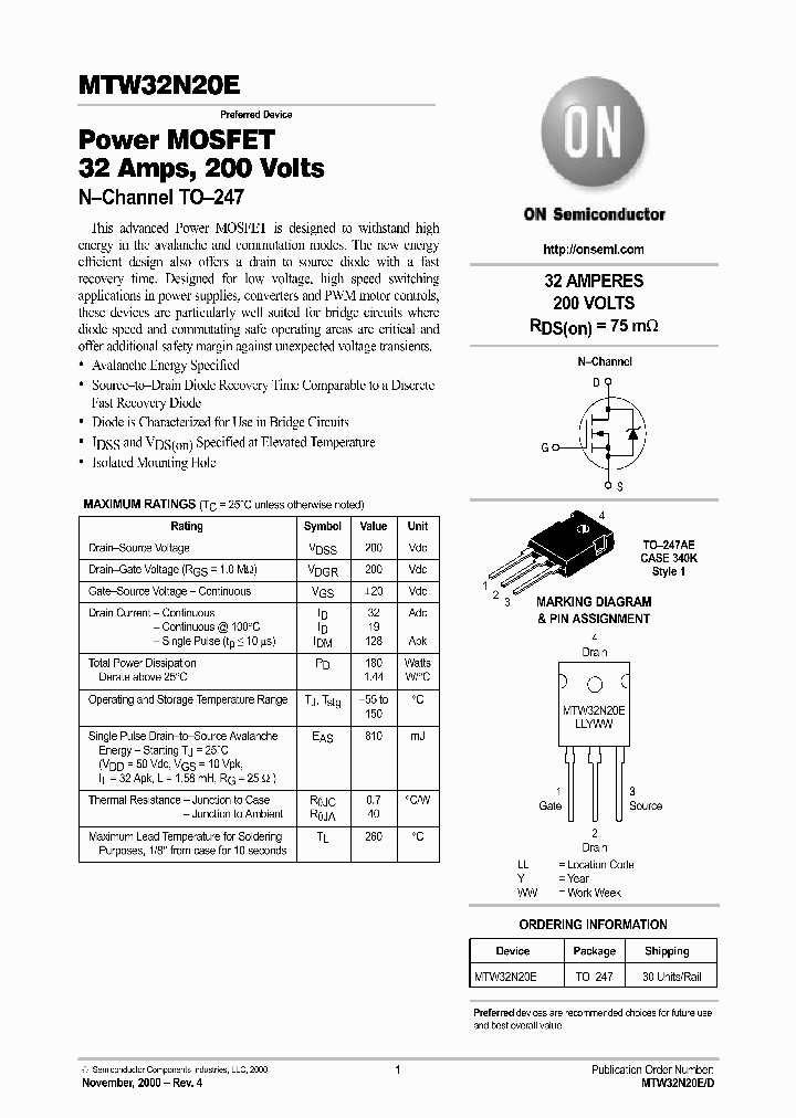 MTW32N20E_3229200.PDF Datasheet