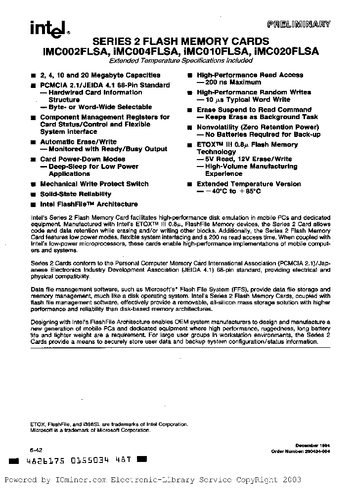 IMC004FLSAET_3247201.PDF Datasheet
