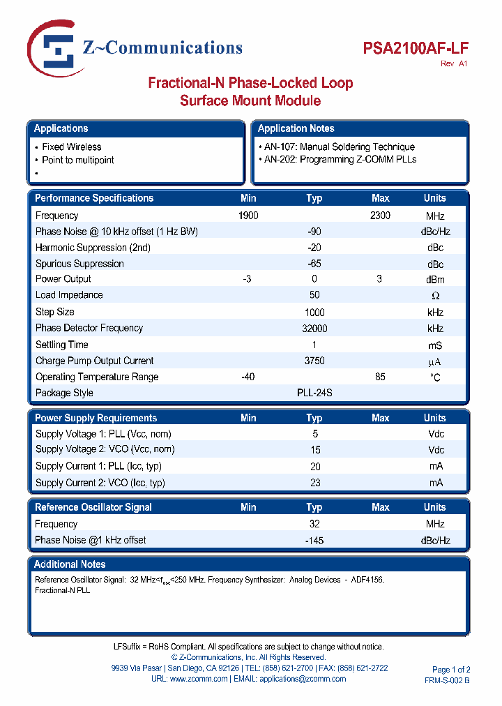 PSA2100AF-LF_3249135.PDF Datasheet