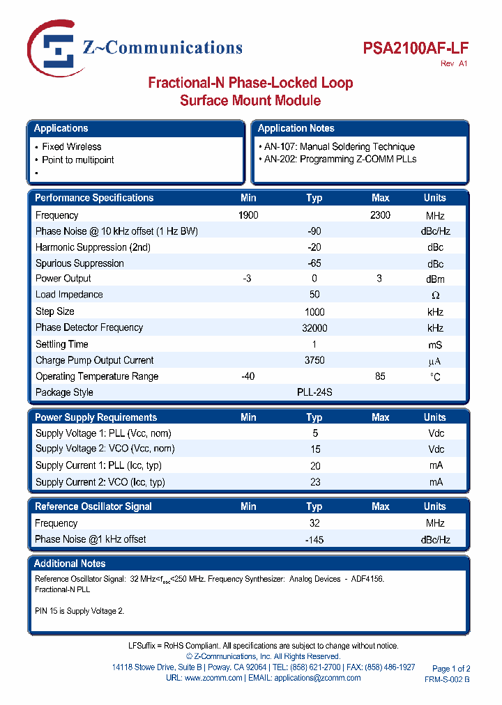 PSA2100AF-LF10_3249137.PDF Datasheet