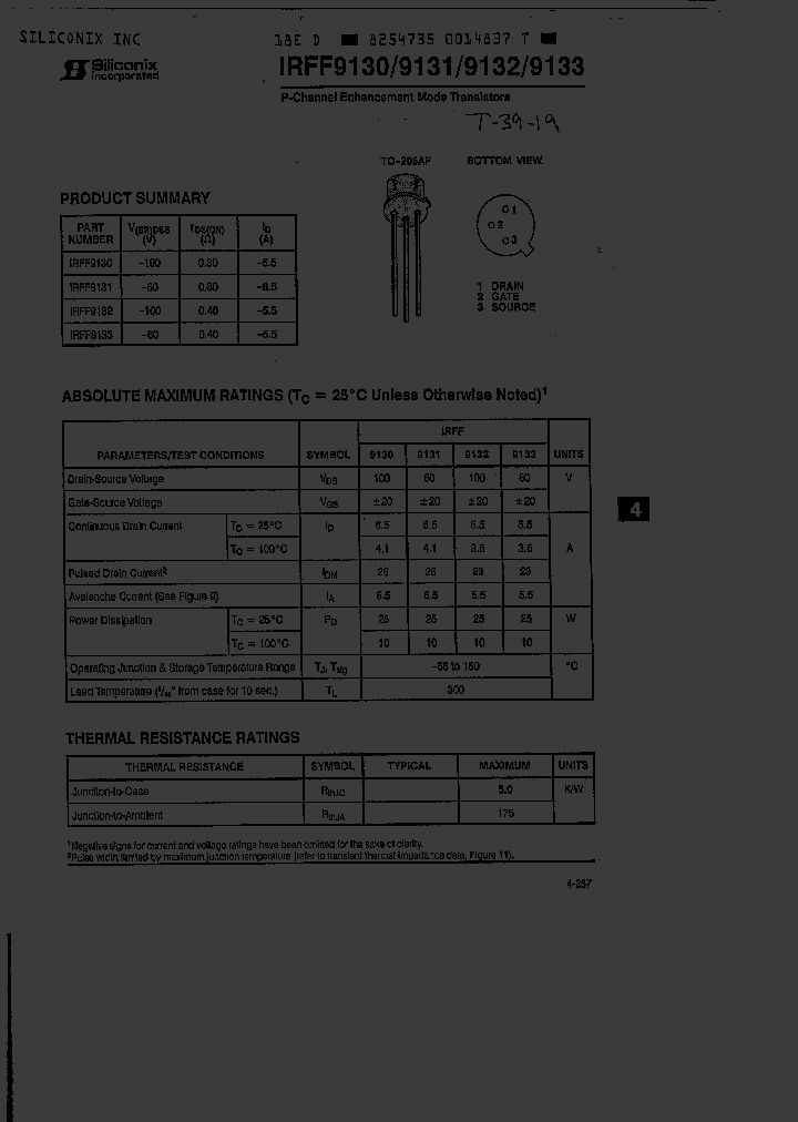 IRFF9131_3255869.PDF Datasheet