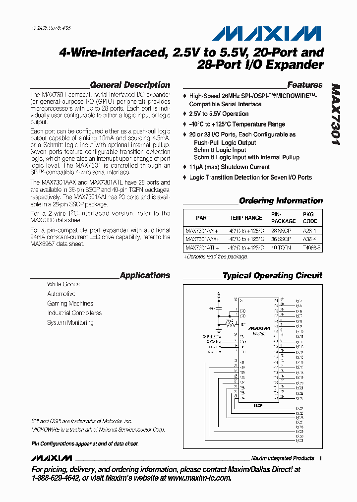 MAX7301ATL_3258910.PDF Datasheet