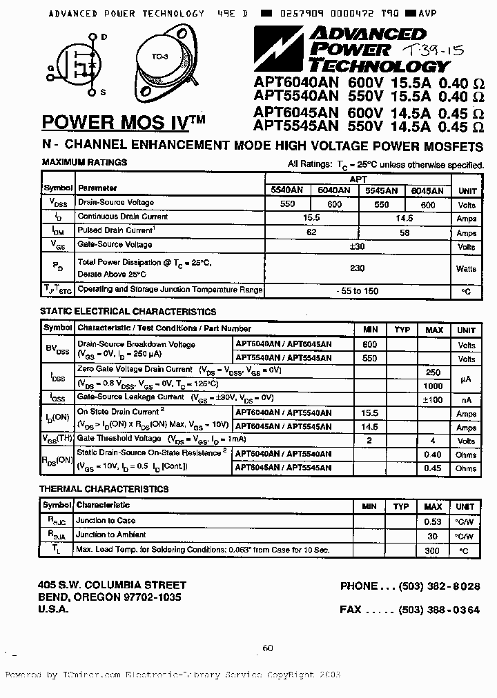APT6045AN_3259599.PDF Datasheet